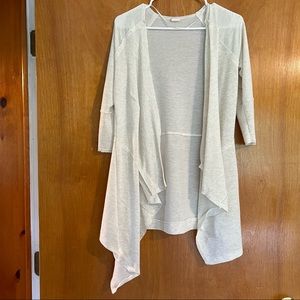 Free People Wild Pearl White Drape Shawl Cardigan Size XS